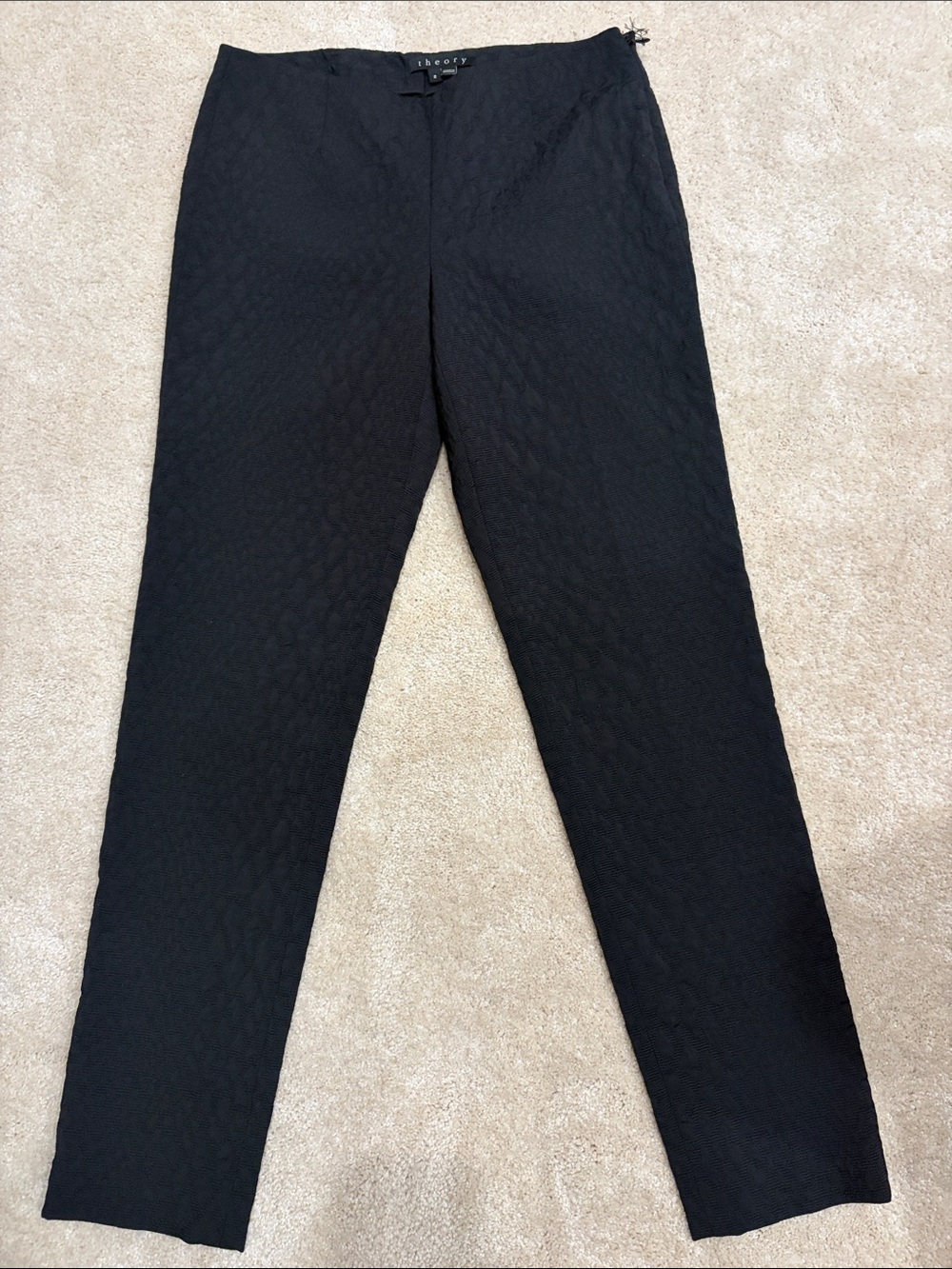 Theory Black Textured Slim Women’s Trousers